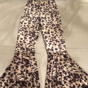 Leopard print bell bottoms